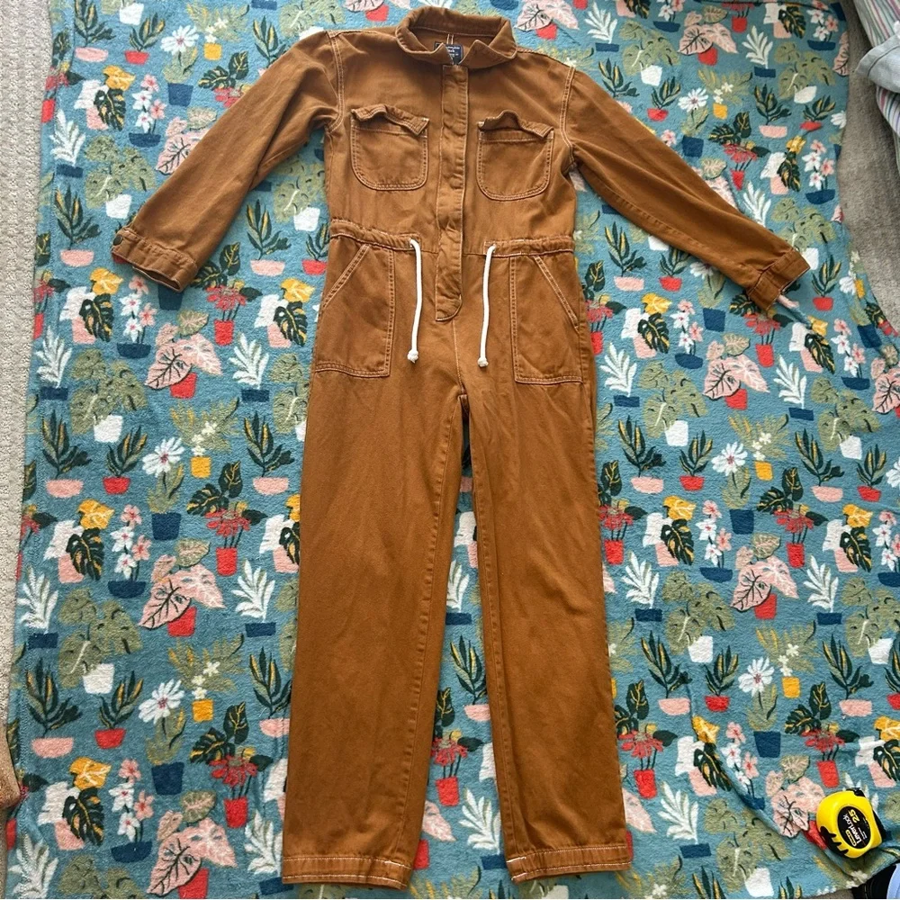 Abercrombie & Fitch utility jumpsuit in rust/brown - Picture 1 of 12